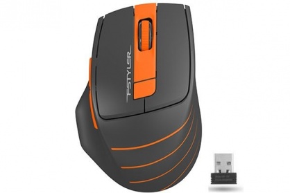 Mouse wireless A4Tech Fstyler Negru/Orange, FG30 Orange